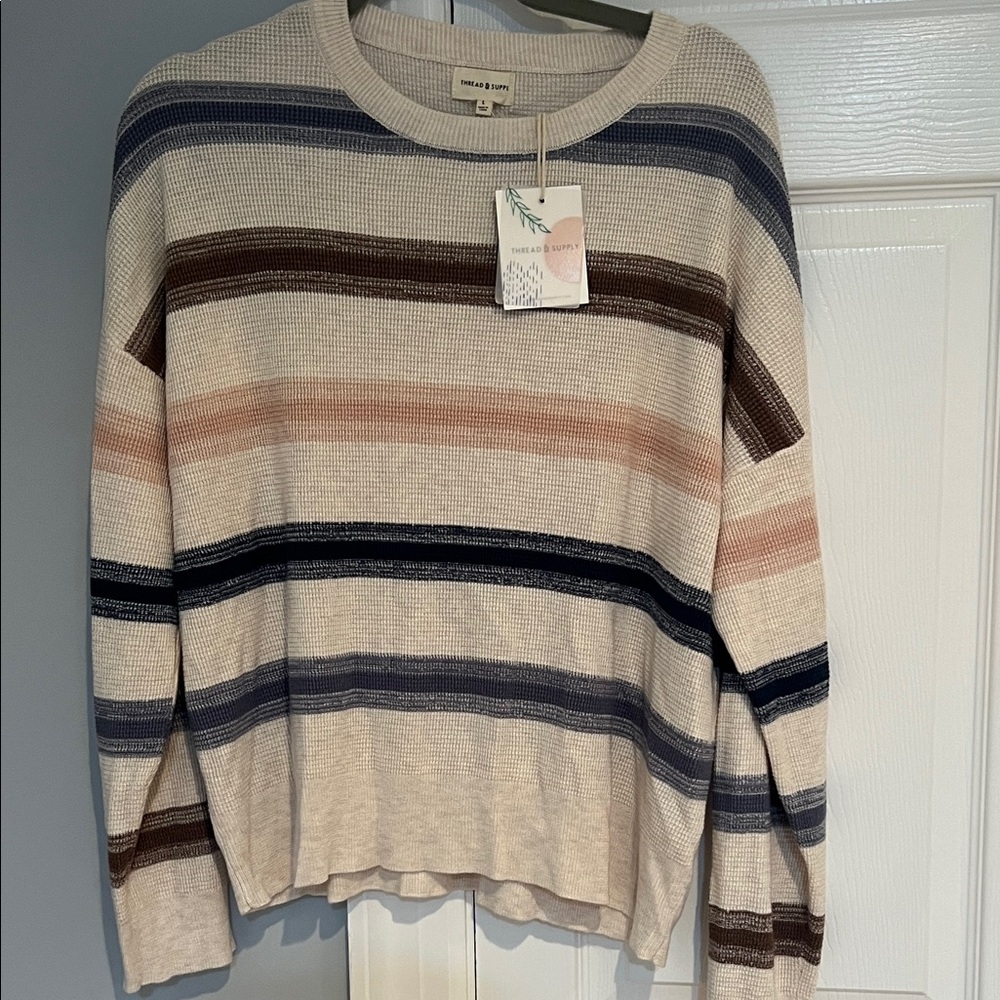 Thread & Supply Women's Multicolor Striped Sweater